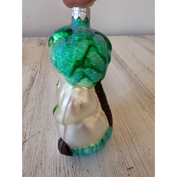 Patricia breen hobe sound snowman fish palm tree glitter green ornament Xmas tre - Picture 2 of 9